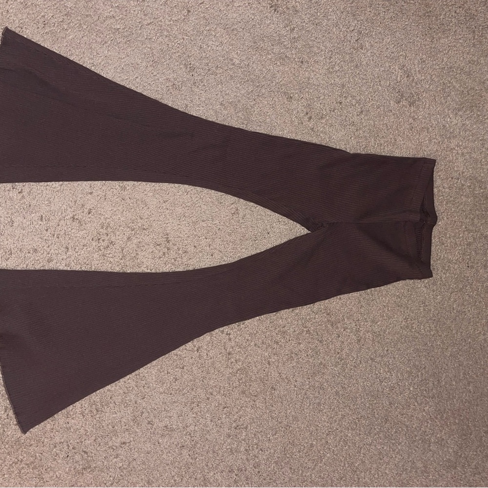 Brown Aerie flare leggings